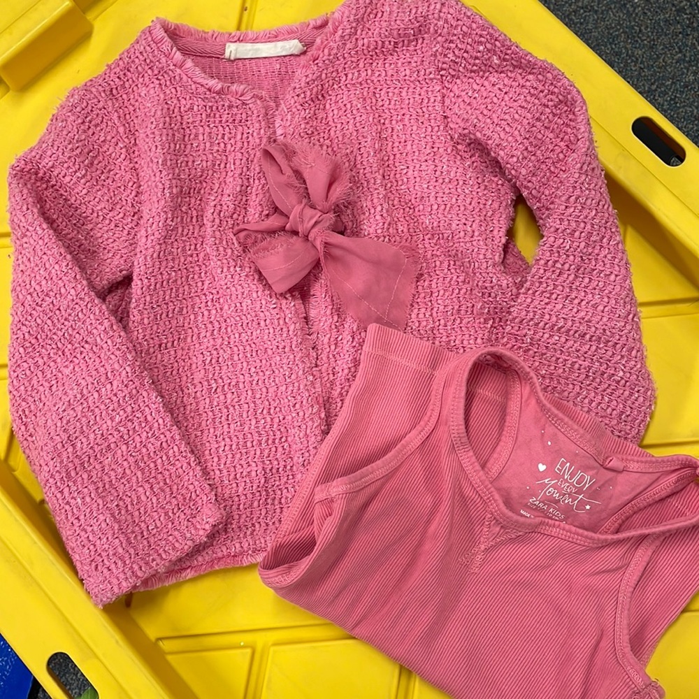 Zara girls jacket and tank size 5